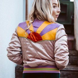 Classic Rock Couture “Rising Sun” Satin bomber - S